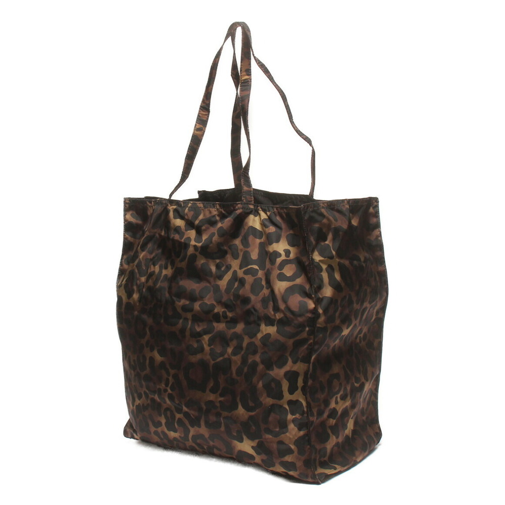 Prada Black Leopard Yellow Bag Tote Print Eco